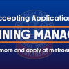 Applications Open for Training Manager